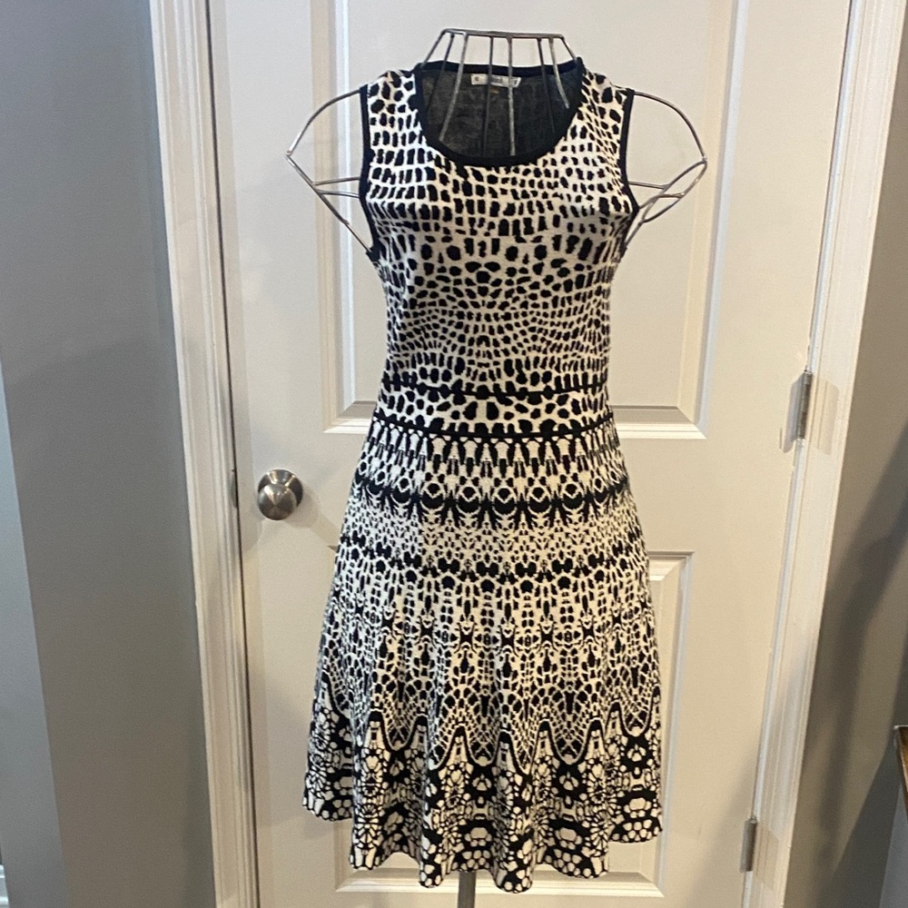 Sioni Red and Black Swirl Maxi Dress